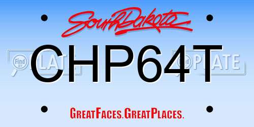 CHP64T South Dakota License Plate