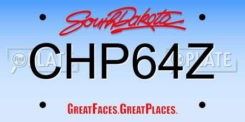 CHP64Z South Dakota License Plate