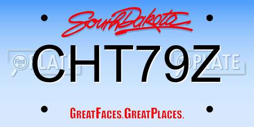 CHT79Z South Dakota License Plate