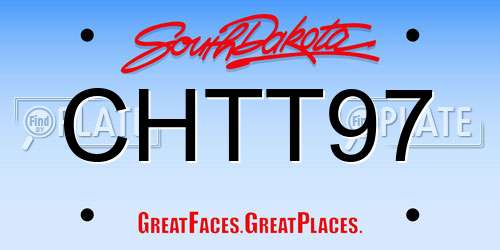 CHTT97 South Dakota License Plate