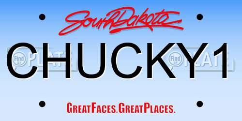 CHUCKY1 South Dakota License Plate
