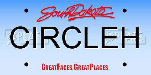 CIRCLEH South Dakota License Plate