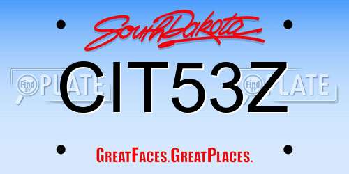 CIT53Z South Dakota License Plate