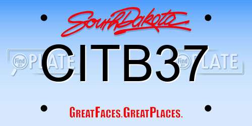 CITB37 South Dakota License Plate