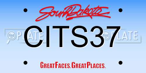 CITS37 South Dakota License Plate