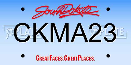 CKMA23 South Dakota License Plate