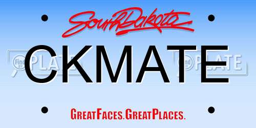 CKMATE South Dakota License Plate