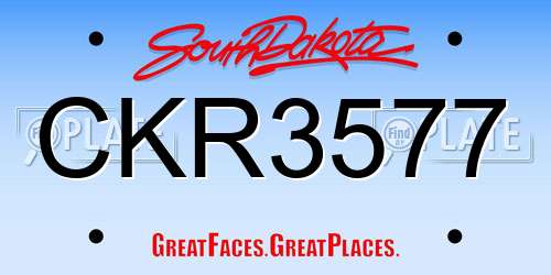 CKR3577 South Dakota License Plate