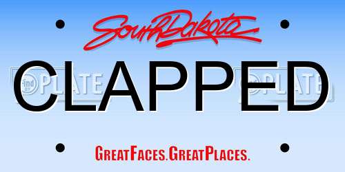 CLAPPED South Dakota License Plate
