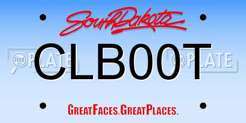 CLB00T South Dakota License Plate