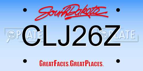 CLJ26Z South Dakota License Plate