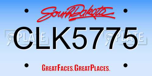 CLK5775 South Dakota License Plate