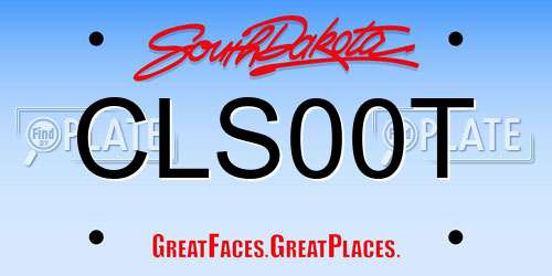 CLS00T South Dakota License Plate