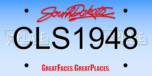 CLS1948 South Dakota License Plate