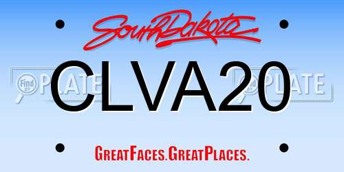 CLVA20 South Dakota License Plate