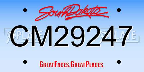 CM29247 South Dakota License Plate