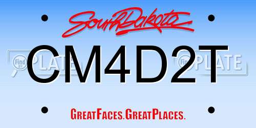 CM4D2T South Dakota License Plate