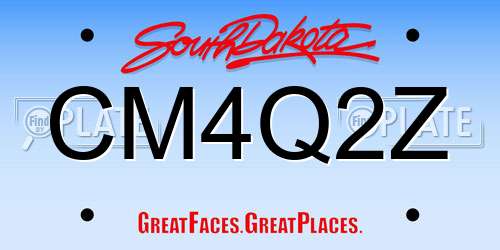 CM4Q2Z South Dakota License Plate