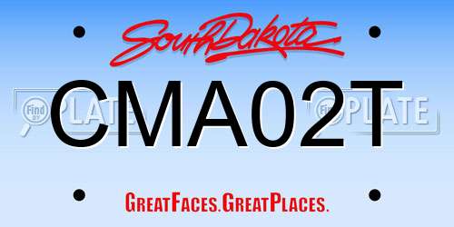 CMA02T South Dakota License Plate