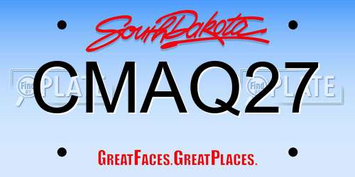 CMAQ27 South Dakota License Plate