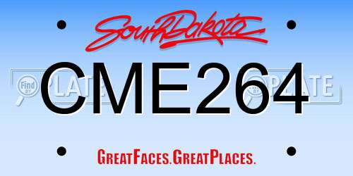 CME264 South Dakota License Plate
