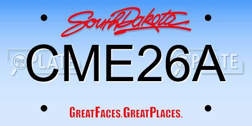 CME26A South Dakota License Plate