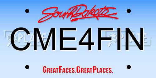 CME4FIN South Dakota License Plate