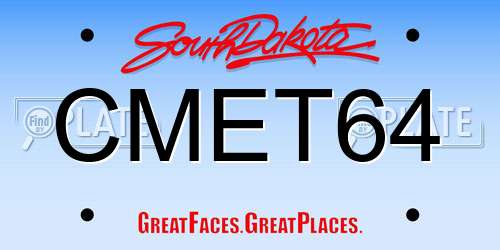 CMET64 South Dakota License Plate