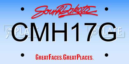 CMH17G South Dakota License Plate