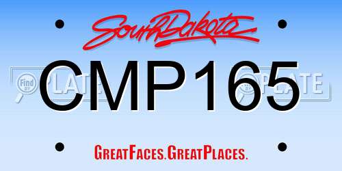 CMP165 South Dakota License Plate