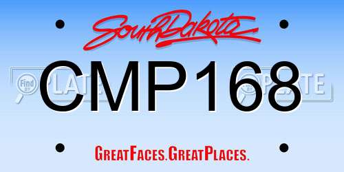 CMP168 South Dakota License Plate
