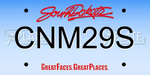 CNM29S South Dakota License Plate