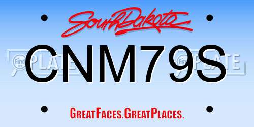 CNM79S South Dakota License Plate