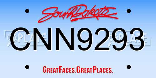 CNN9293 South Dakota License Plate