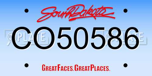 CO50586 South Dakota License Plate