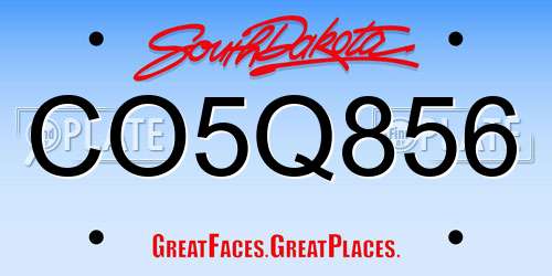CO5Q856 South Dakota License Plate