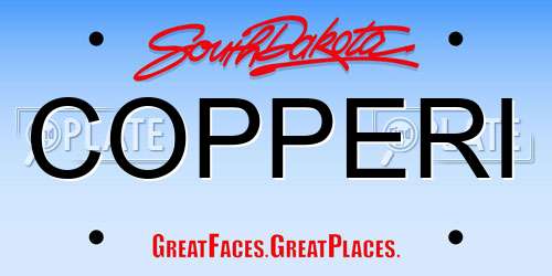 COPPERI South Dakota License Plate