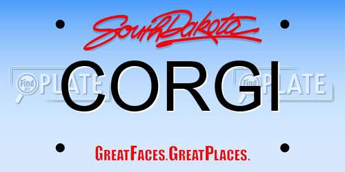 CORGI South Dakota License Plate