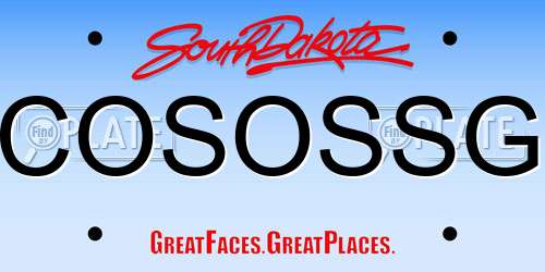 COSOSSG South Dakota License Plate