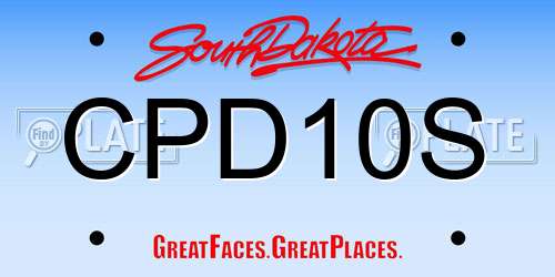 CPD10S South Dakota License Plate