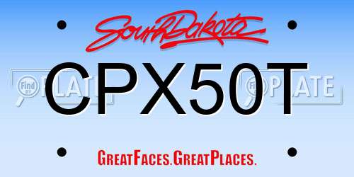 CPX50T South Dakota License Plate