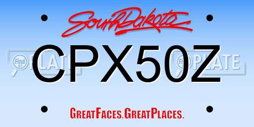 CPX50Z South Dakota License Plate