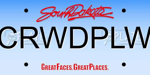 CRWDPLW South Dakota License Plate