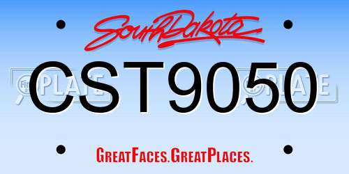 CST9050 South Dakota License Plate