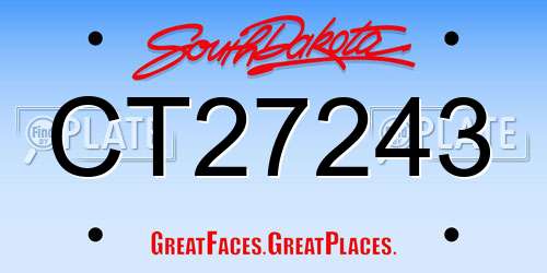 CT27243 South Dakota License Plate
