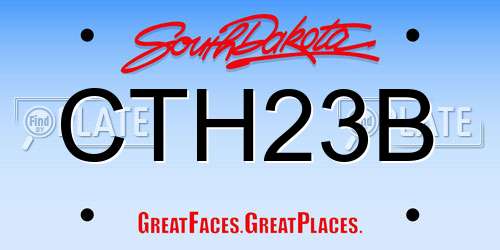 CTH23B South Dakota License Plate