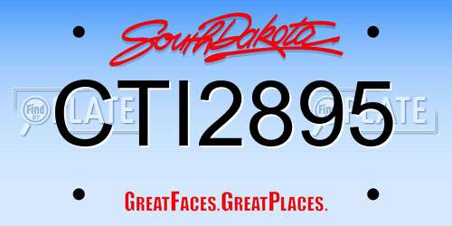 CTI2895 South Dakota License Plate