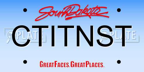 CTITNST South Dakota License Plate