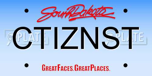 CTIZNST South Dakota License Plate