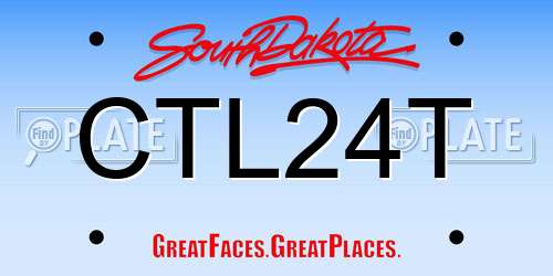 CTL24T South Dakota License Plate